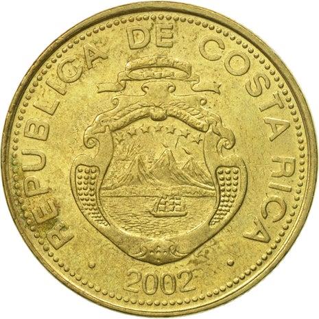 Costa Rica Coin | 50 Colones | Stars | Volcno | Ship | Sun | KM231.1a | 2002