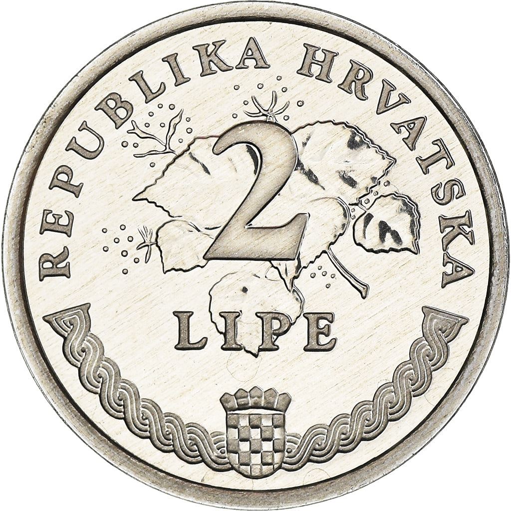 Croatia | 2 Lipe Coin | Hrvatska Lush Grapes | KM14 | 1994 - 2020