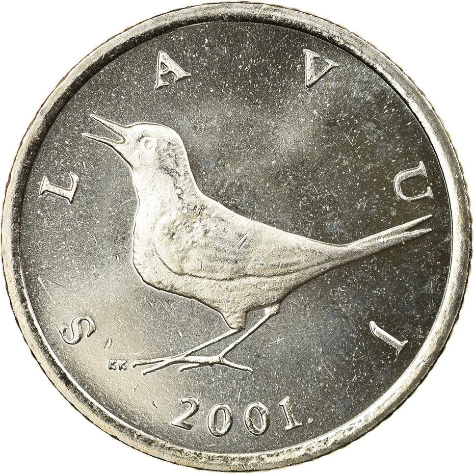 Croatia Coin Croatian 1 Kuna | Marten | Nightingale Bird | KM9.1 | 1993 - 2021