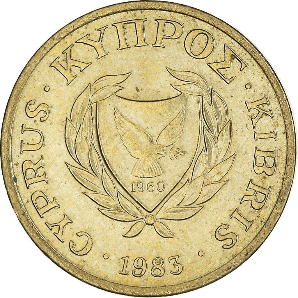 Cyprus 1 Cent Coin | KM53.1 | 1983