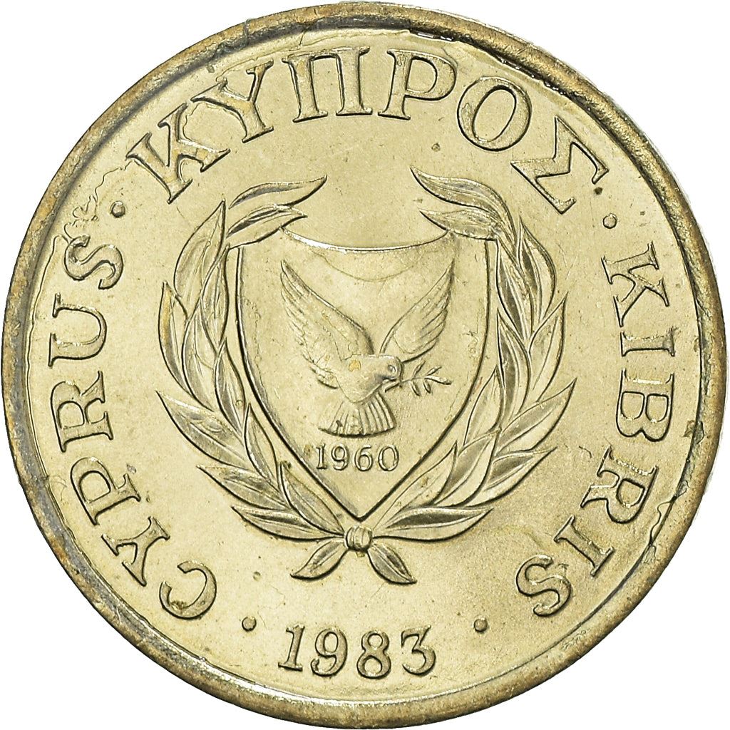 Cyprus 1 Cent Coin | KM53.1 | 1983