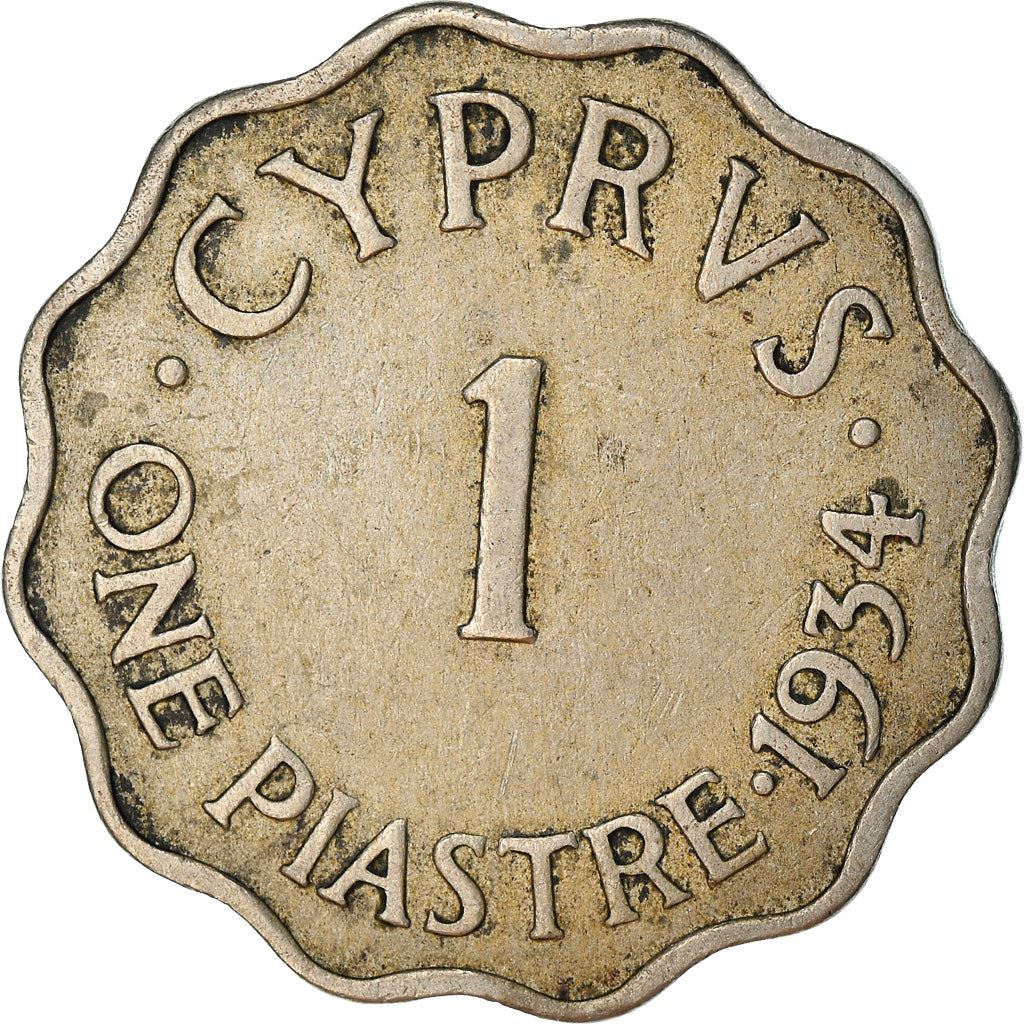 Cyprus | 1 Piastre Coin | King George V | 1934