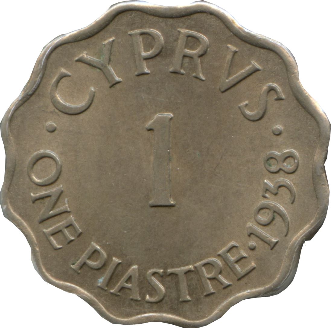 Cyprus 1 Piastre | King George VI | KM23 | 1938