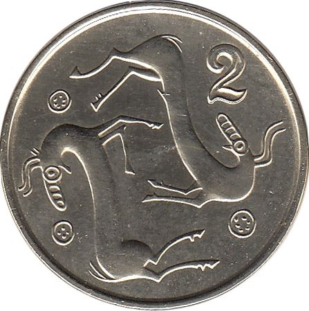 Cyprus 2 Cents Coin | Goat | KM54.3 | 1991 - 2004