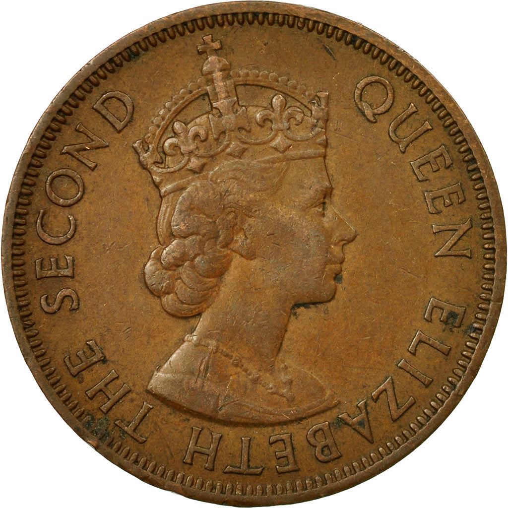 Cyprus 5 Mils Coin | Queen Elizabeth II | Bronze Age Man | KM34 | 1955 - 1956