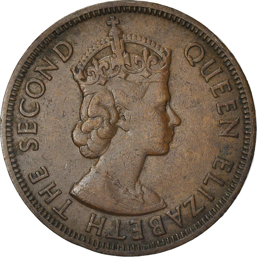 Cyprus 5 Mils Coin | Queen Elizabeth II | Bronze Age Man | KM34 | 1955 - 1956