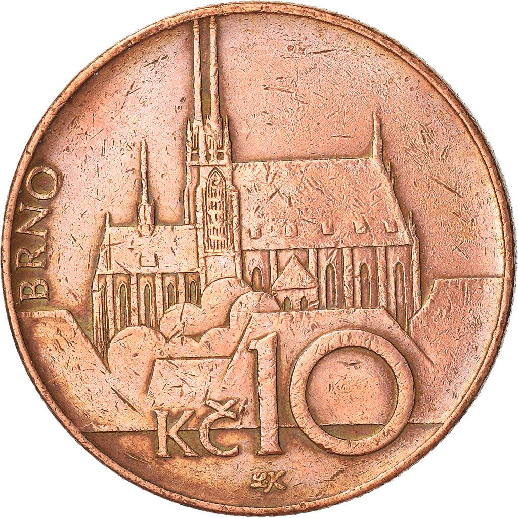 Czech Republic Coin Czech 10 Korun | Lion | Saint Peter and Paul Cathedral | KM4 | 1993 - 2021