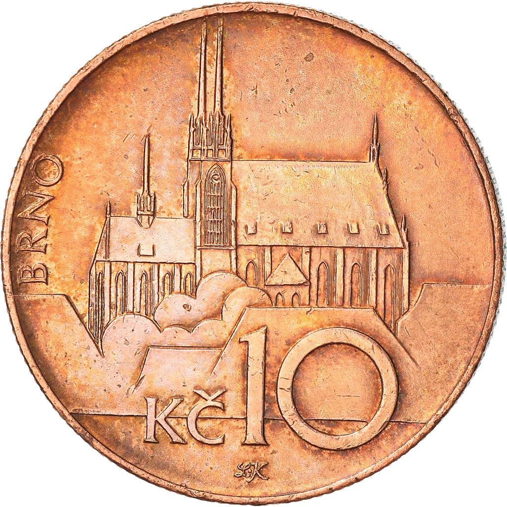 Czech Republic Coin Czech 10 Korun | Lion | Saint Peter and Paul Cathedral | KM4 | 1993 - 2021