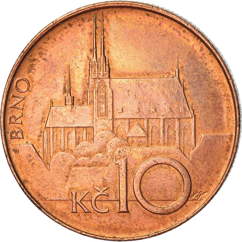 Czech Republic Coin Czech 10 Korun | Lion | Saint Peter and Paul Cathedral | KM4 | 1993 - 2021