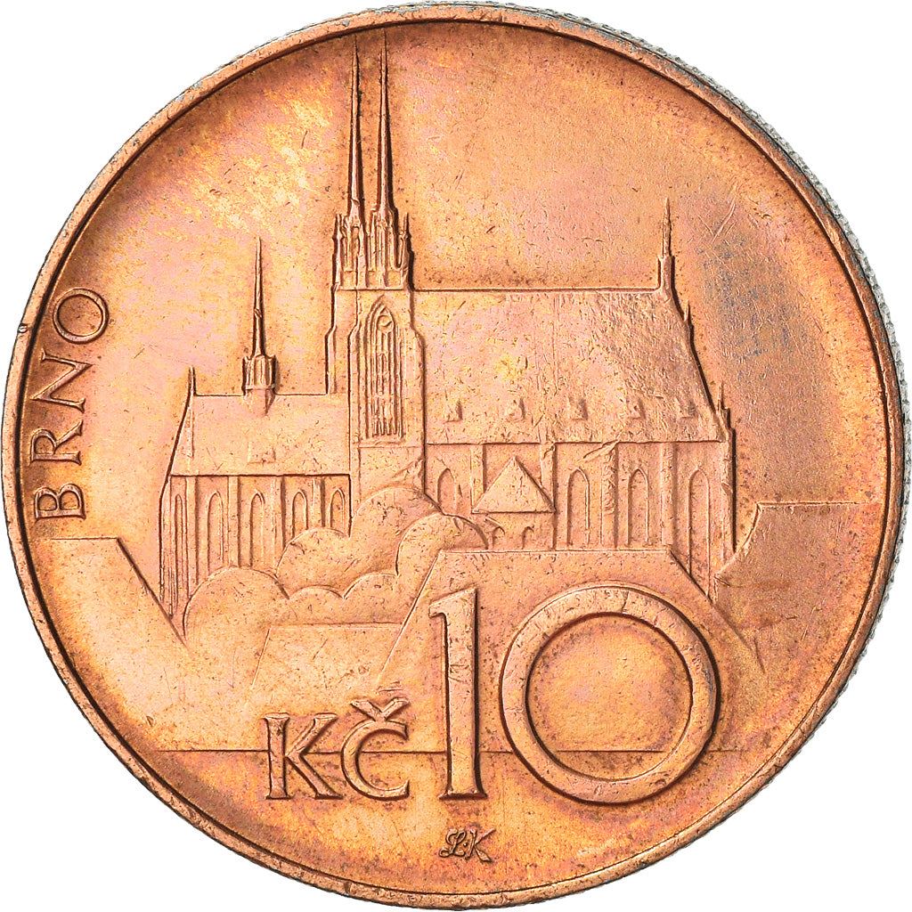 Czech Republic Coin Czech 10 Korun | Lion | Saint Peter and Paul Cathedral | KM4 | 1993 - 2021