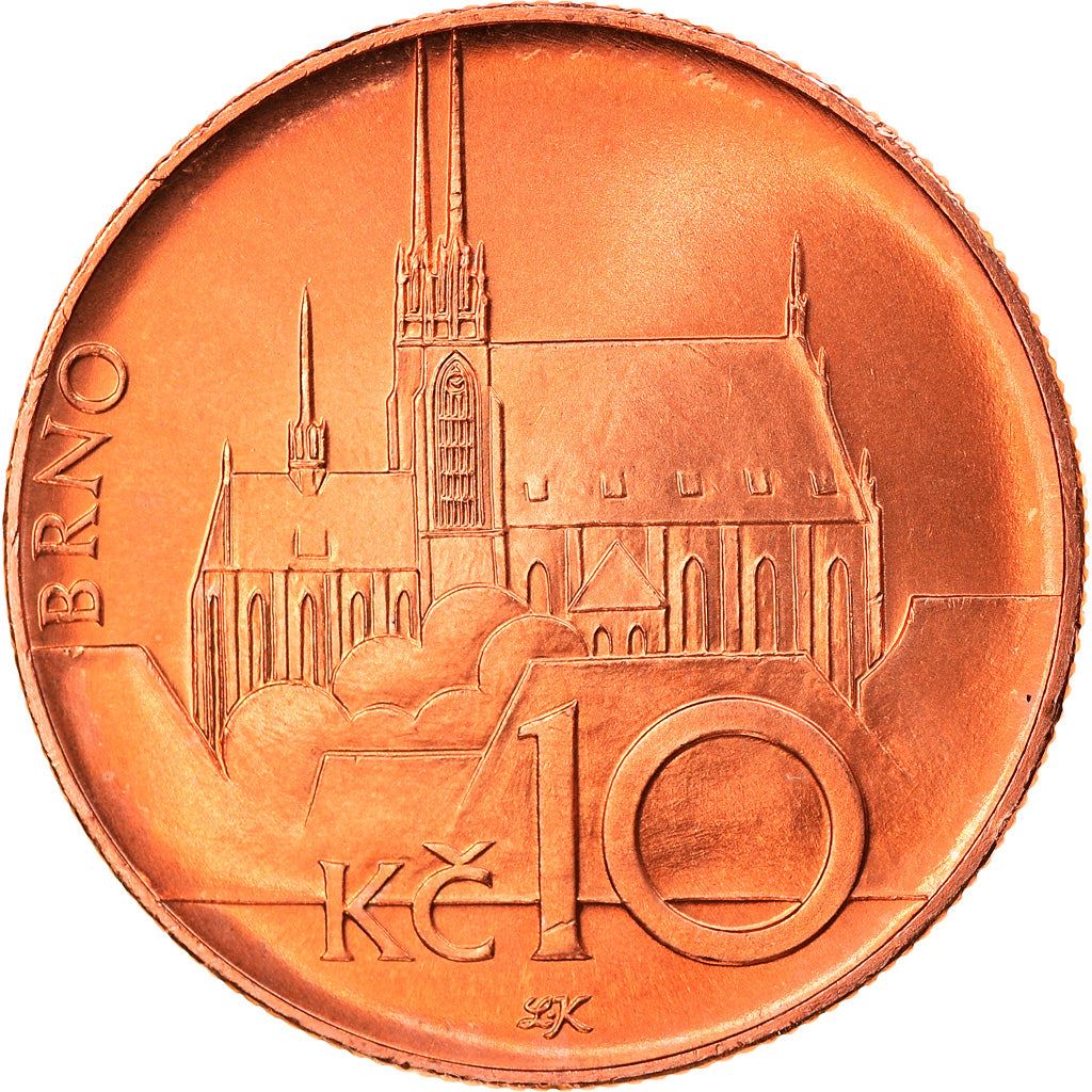 Czech Republic Coin Czech 10 Korun | Lion | Saint Peter and Paul Cathedral | KM4 | 1993 - 2021