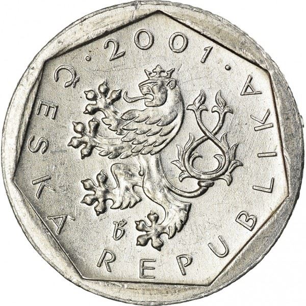 Czech Republic Coin Czech 20 Haleru | Lion | Linden Leaf | KM2 | 1993 - 2003