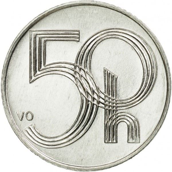 Czech Republic Coin Czech 50 Haleru | Lion | KM3 | 1993 - 2008