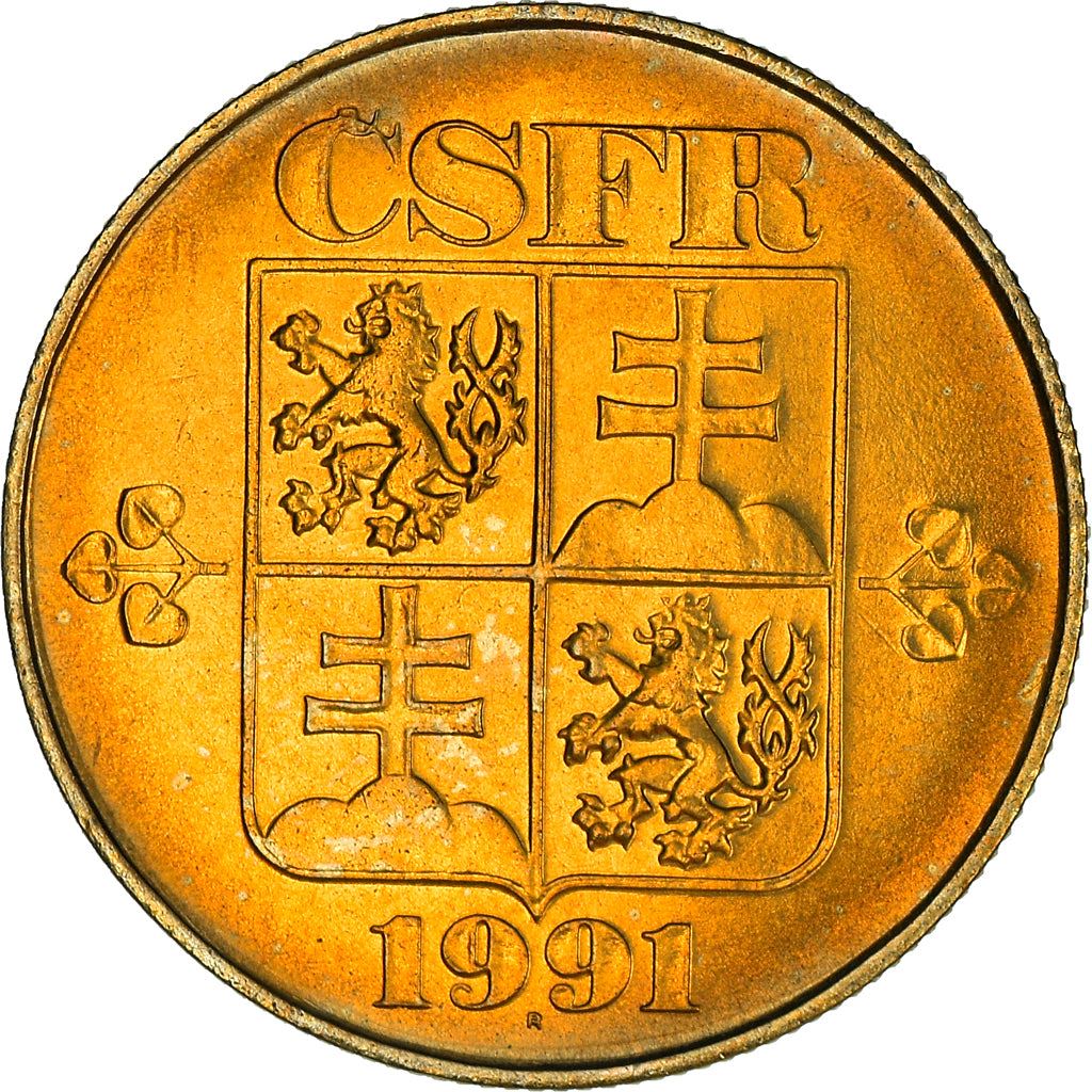 Czechoslovakia | 1 Koruna Coin | Linden Planting | KM151 | 1991 - 1992