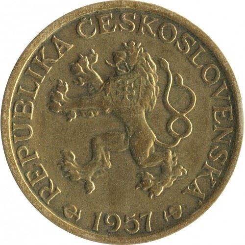 Czechoslovakia | 1 Koruna Coin | Lion | KM46 | 1957 - 1960