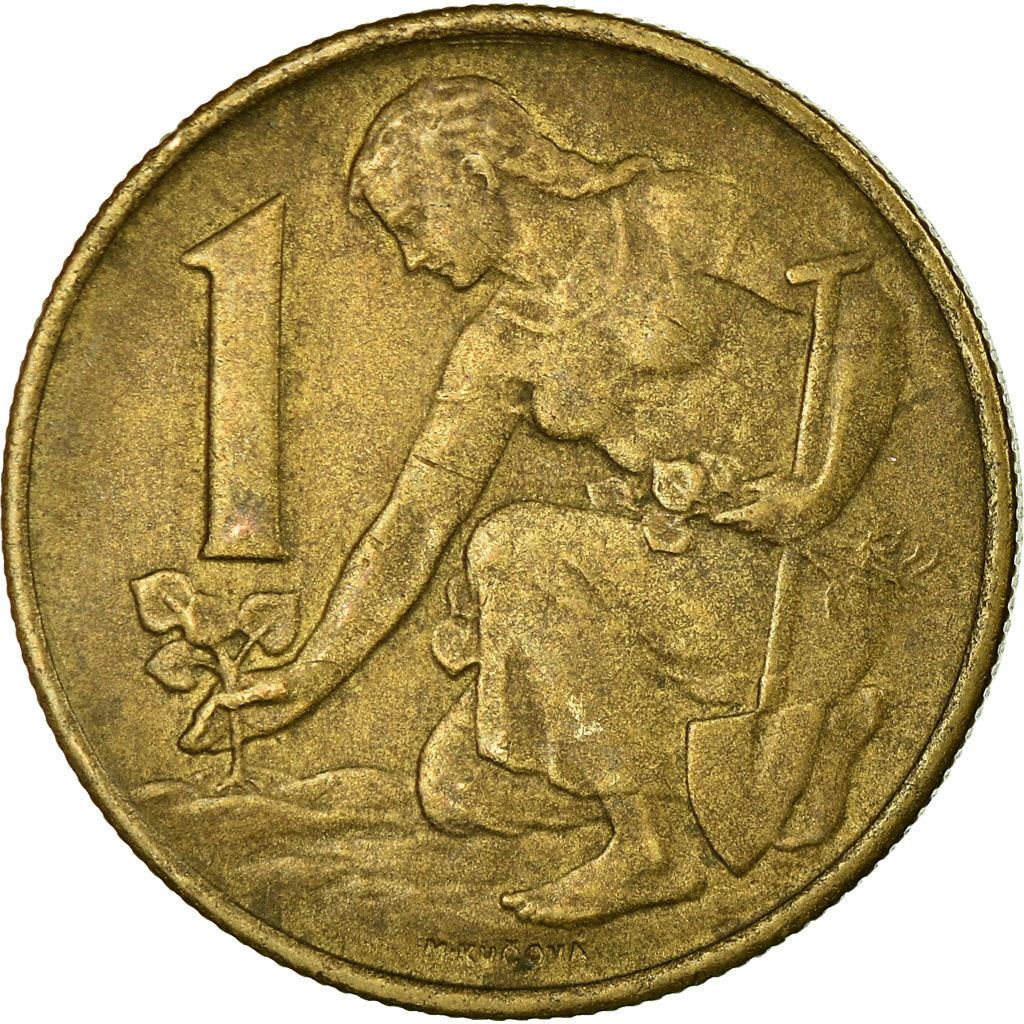 Czechoslovakia | 1 Koruna Coin | Lion | KM46 | 1957 - 1960