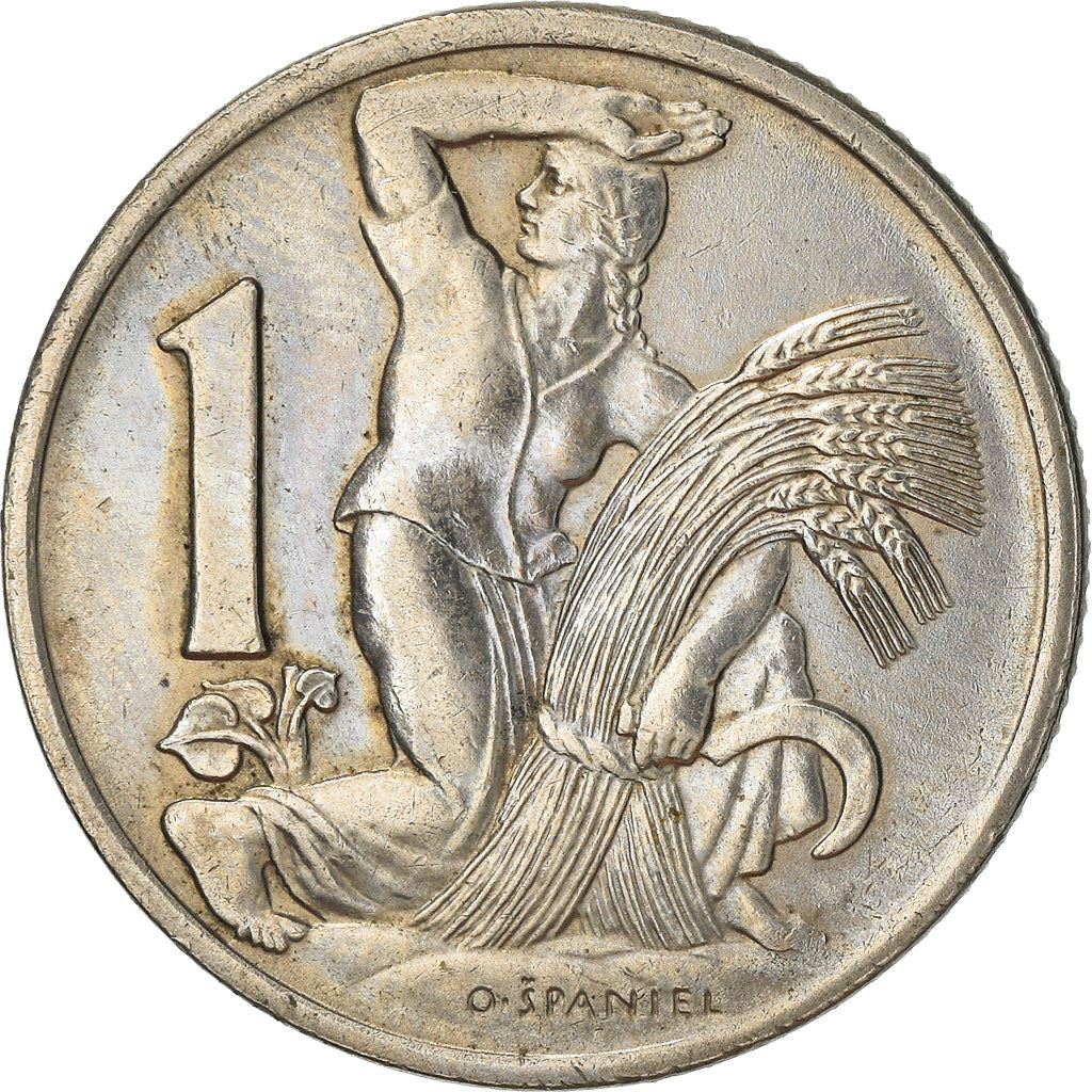 Czechoslovakia | 1 Koruna Coin | Sickle | Lion | KM4 | 1922 - 1938