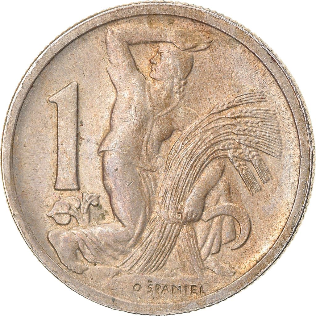 Czechoslovakia 1 Koruna | Sickle | Lion | KM19 | 1946 - 1947