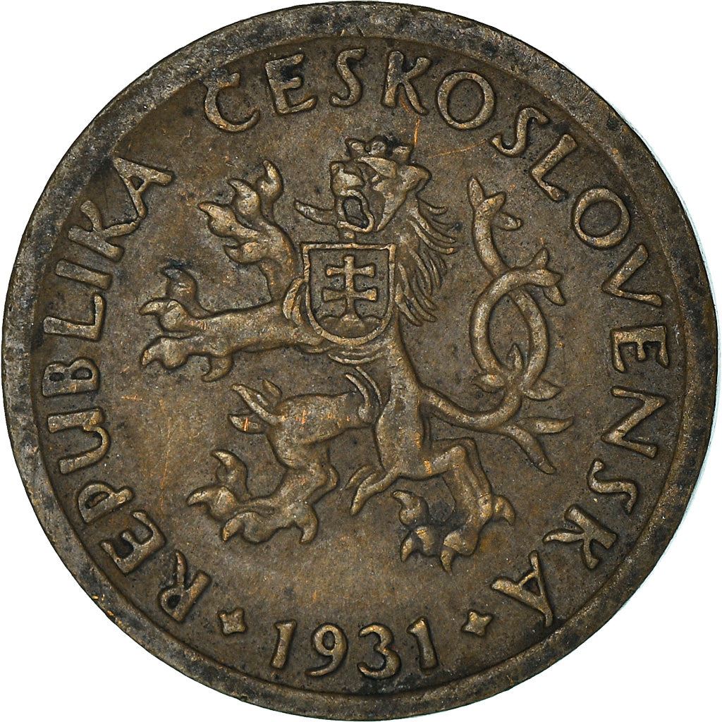 Czechoslovakia | 10 Haleru Coin | Charles Bridge | Prague | KM3 | 1922 - 1938