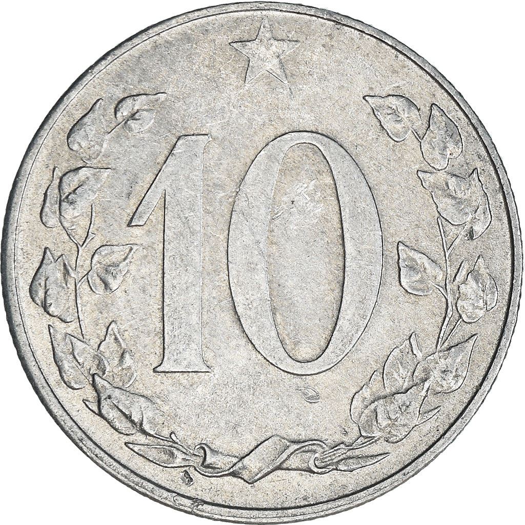 Czechoslovakia | 10 Haleru Coin | Czech lion | Km:38 | 1953 - 1958