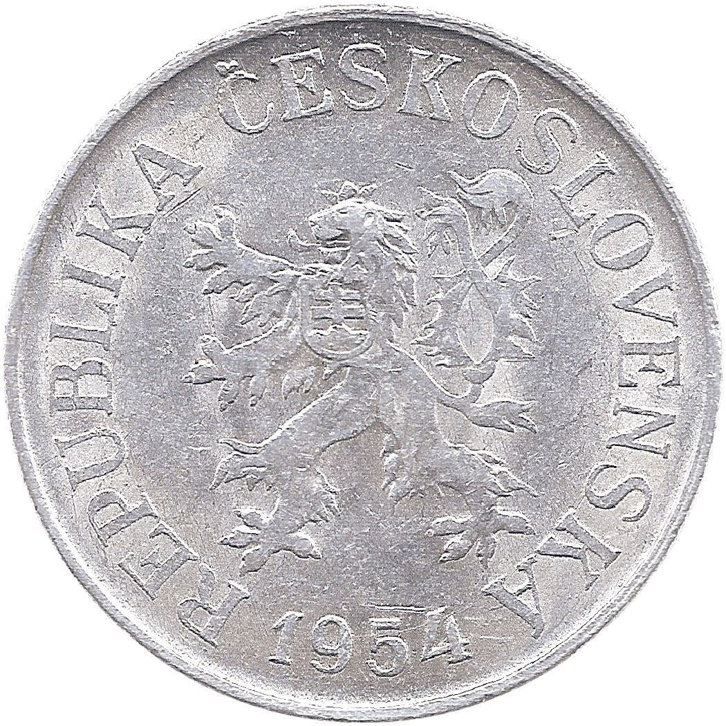 Czechoslovakia | 10 Haleru Coin | Czech lion | Km:38 | 1953 - 1958