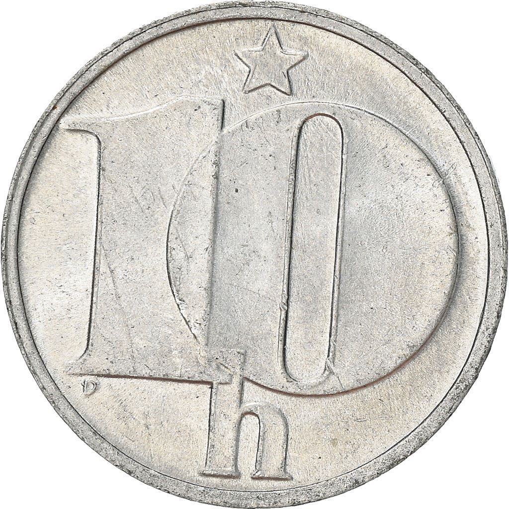 Czechoslovakia 10 Haleru Coin | Star | KM80 | 1974 - 1990