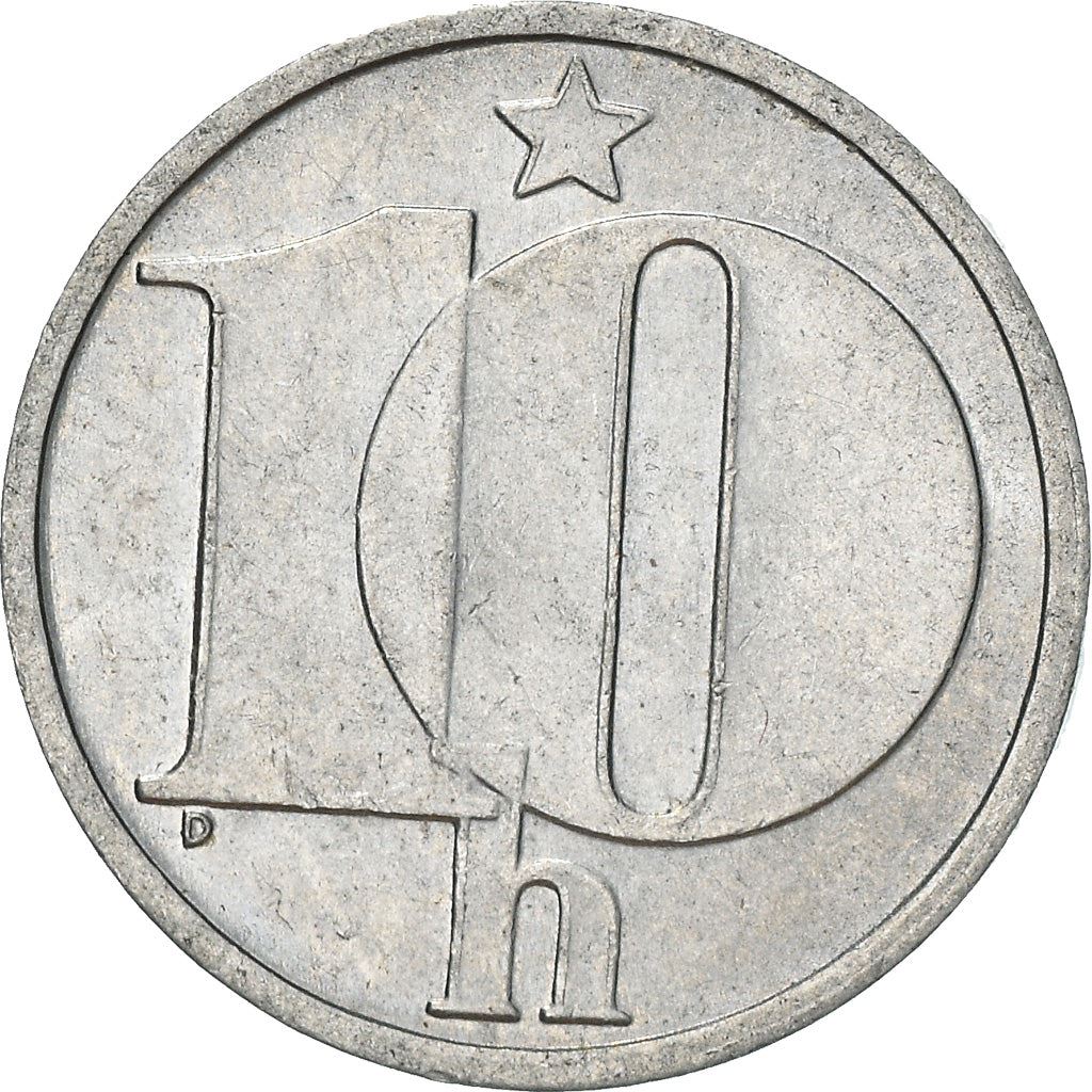 Czechoslovakia 10 Haleru Coin | Star | KM80 | 1974 - 1990