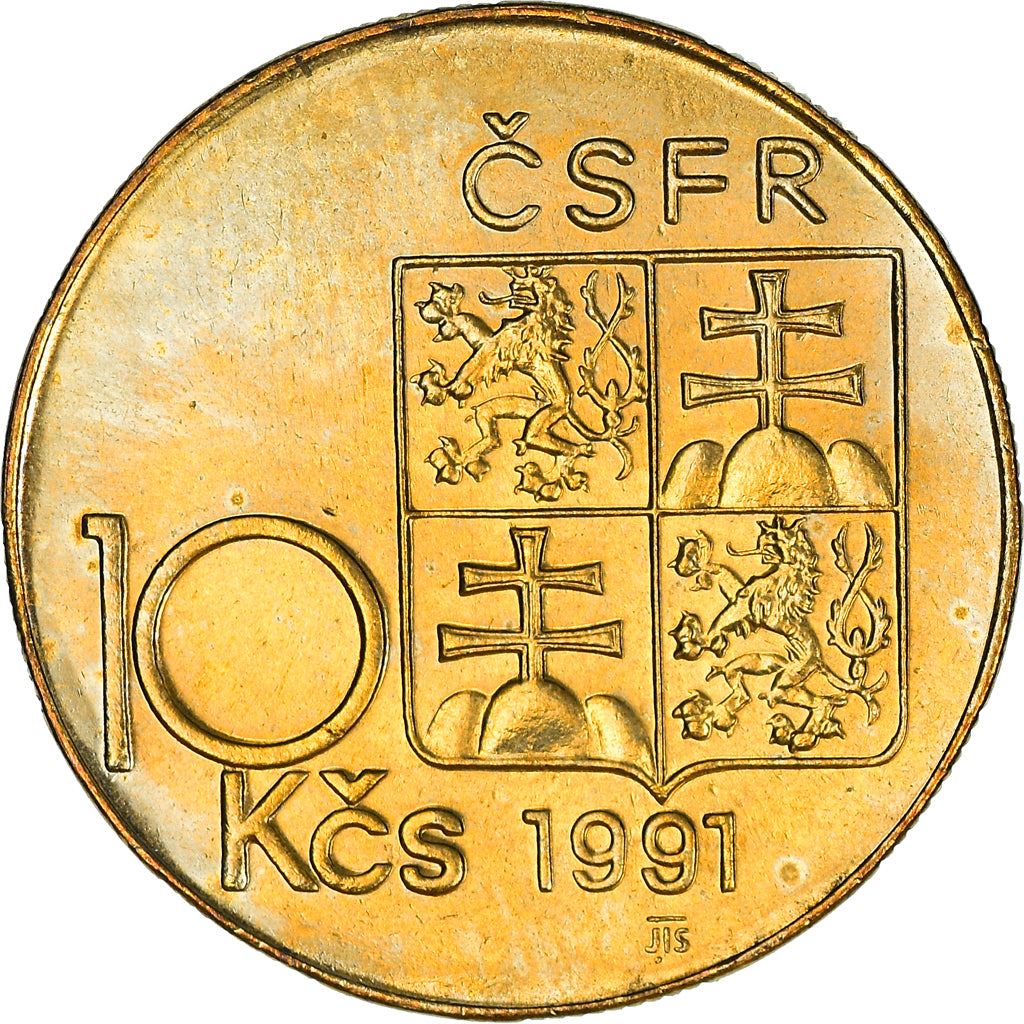 Czechoslovakia | 10 Korun Coin | Milan Rastislav Stefanik | KM153 | 1991 - 1993