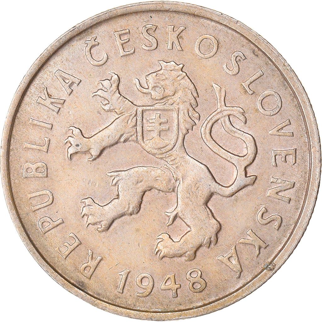 Czechoslovakia | 2 Koruny Coin | Juraj Janosik | KM23 | 1947 - 1948