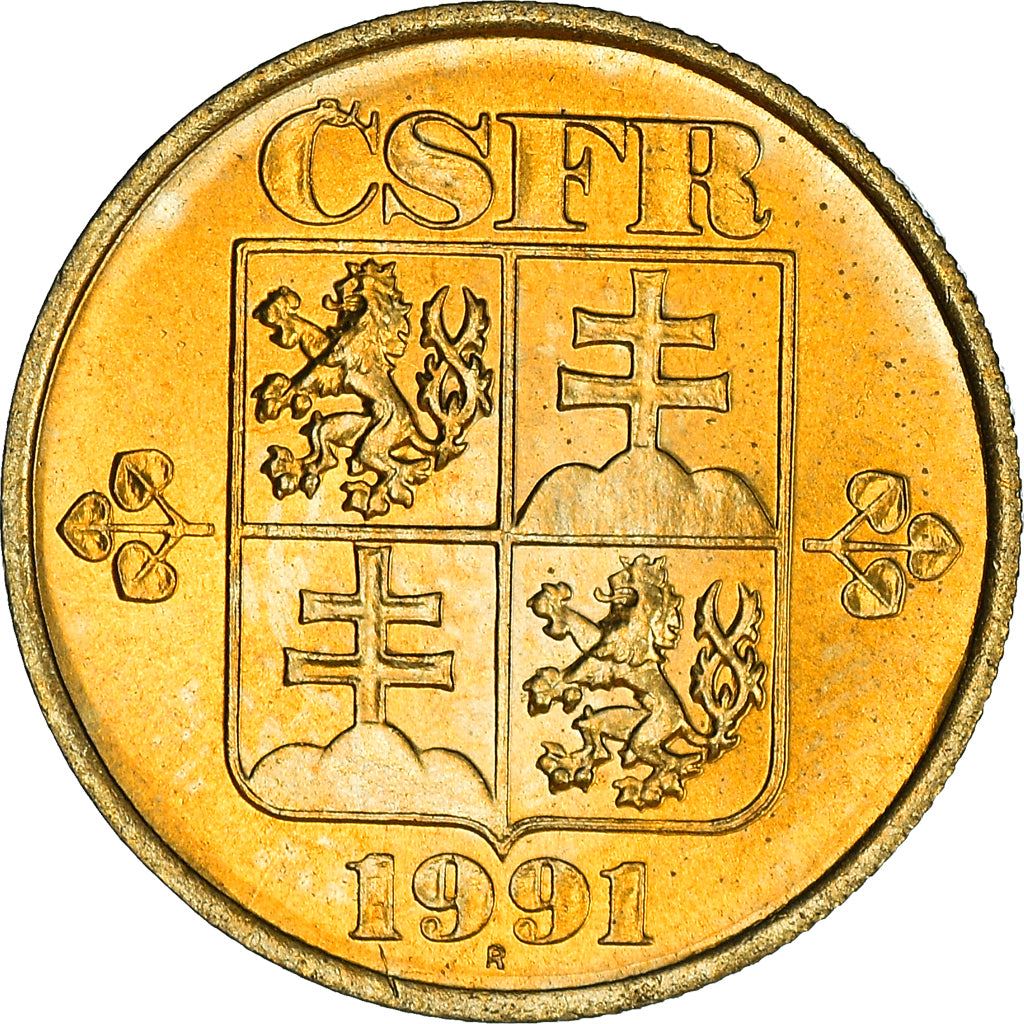 Czechoslovakia | 20 Haleru Coin | CSFR state shield | Km:143 | 1991 - 1992