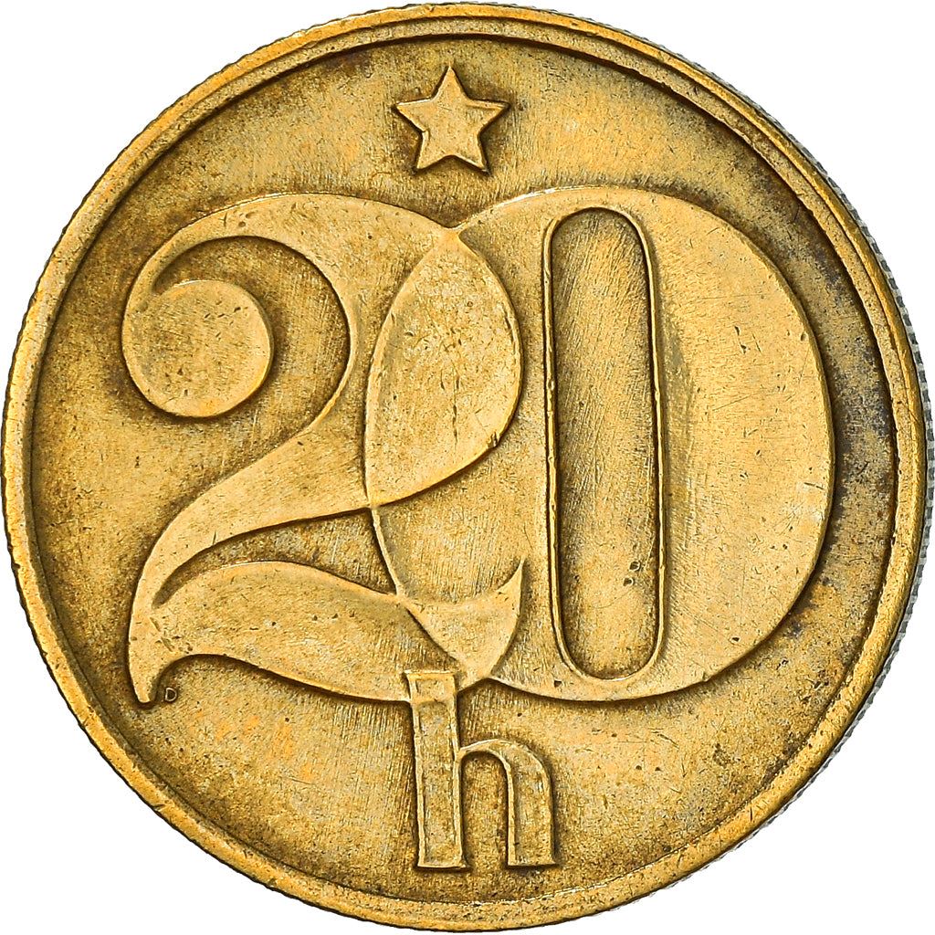 Czechoslovakia | 20 Haleru Coin | Star | KM74 | 1972 - 1990