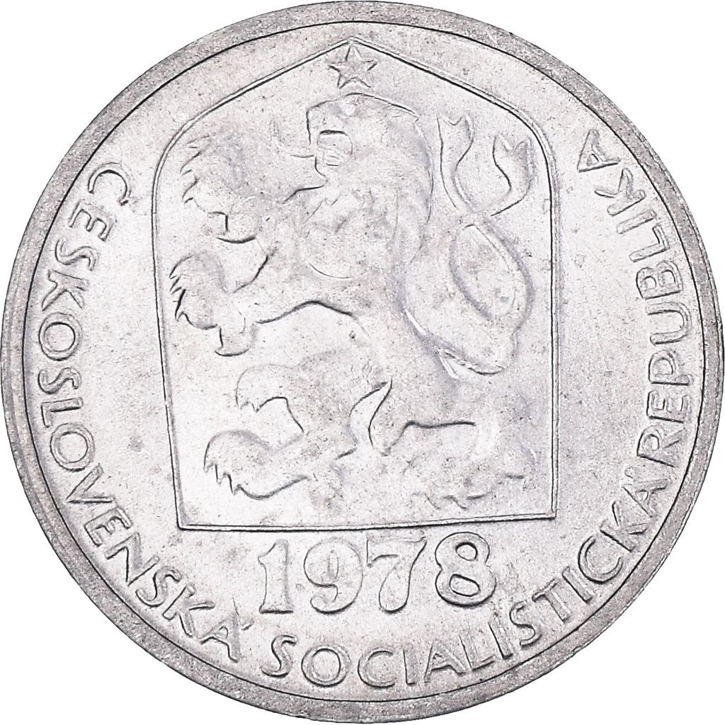 Czechoslovakia | 5 Haleru Coin | Star | Lion | KM86 | 1977 - 1990