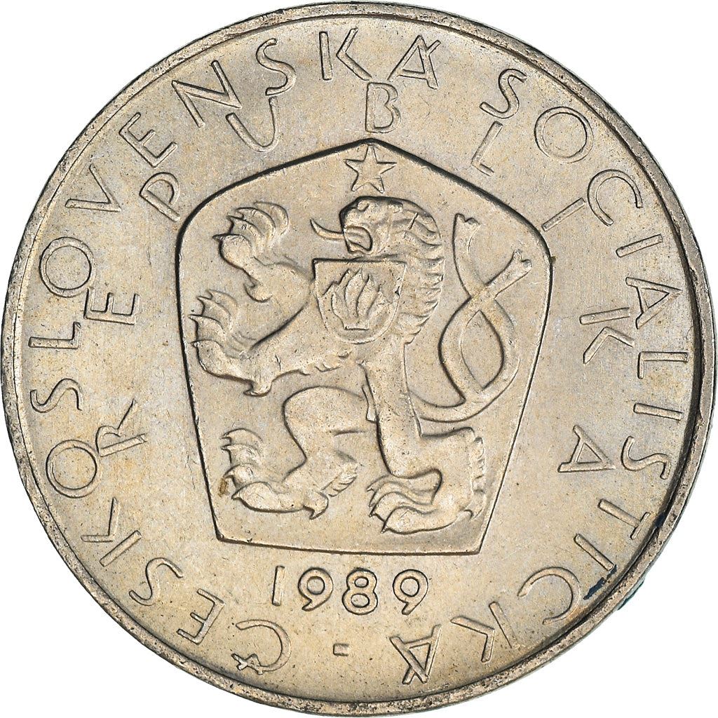 Czechoslovakia 5 Korun Coin | Flower | Crane | Star | KM60 | 1966 - 1990