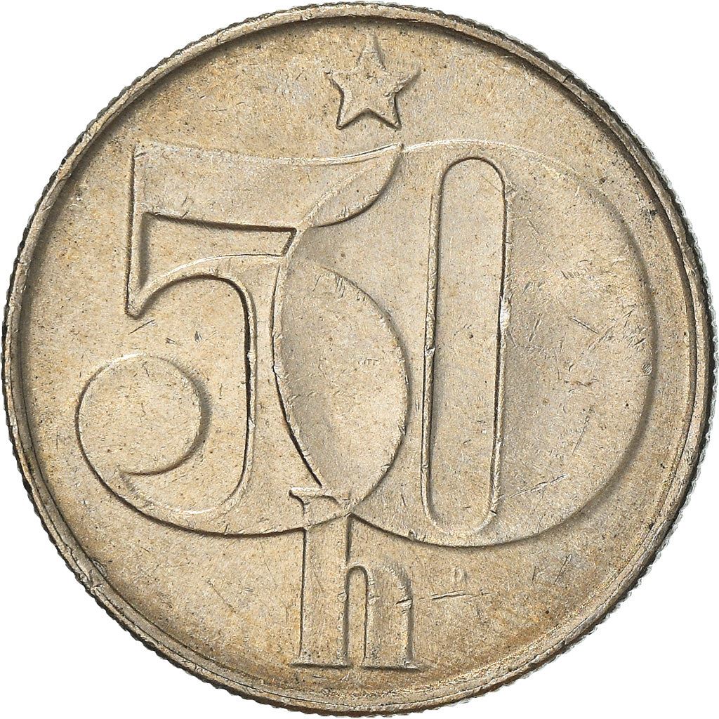 Czechoslovakia | 50 Haleru Coin | Star | KM89 | 1977 - 1990