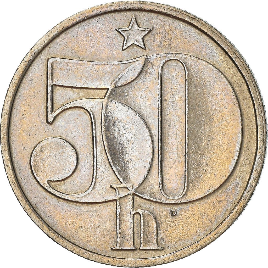 Czechoslovakia | 50 Haleru Coin | Star | KM89 | 1977 - 1990