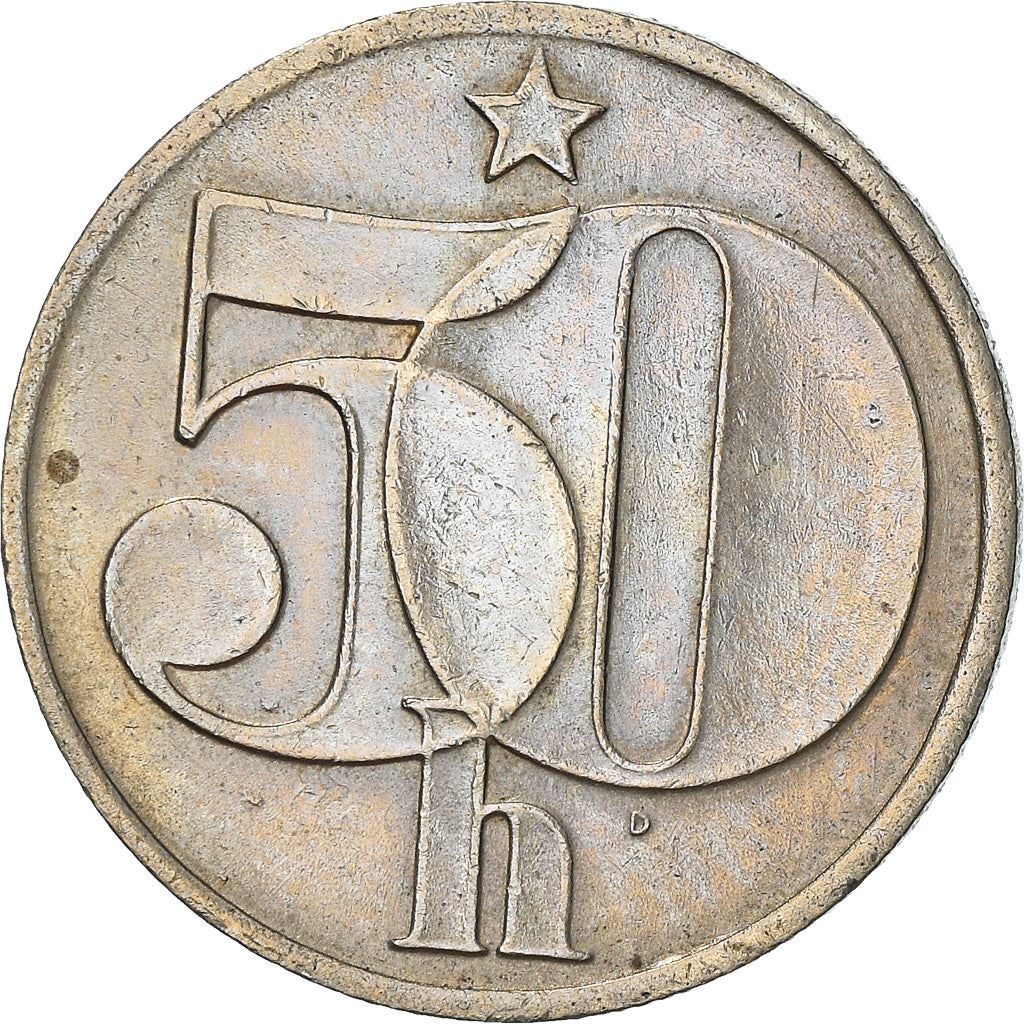 Czechoslovakia | 50 Haleru Coin | Star | KM89 | 1977 - 1990