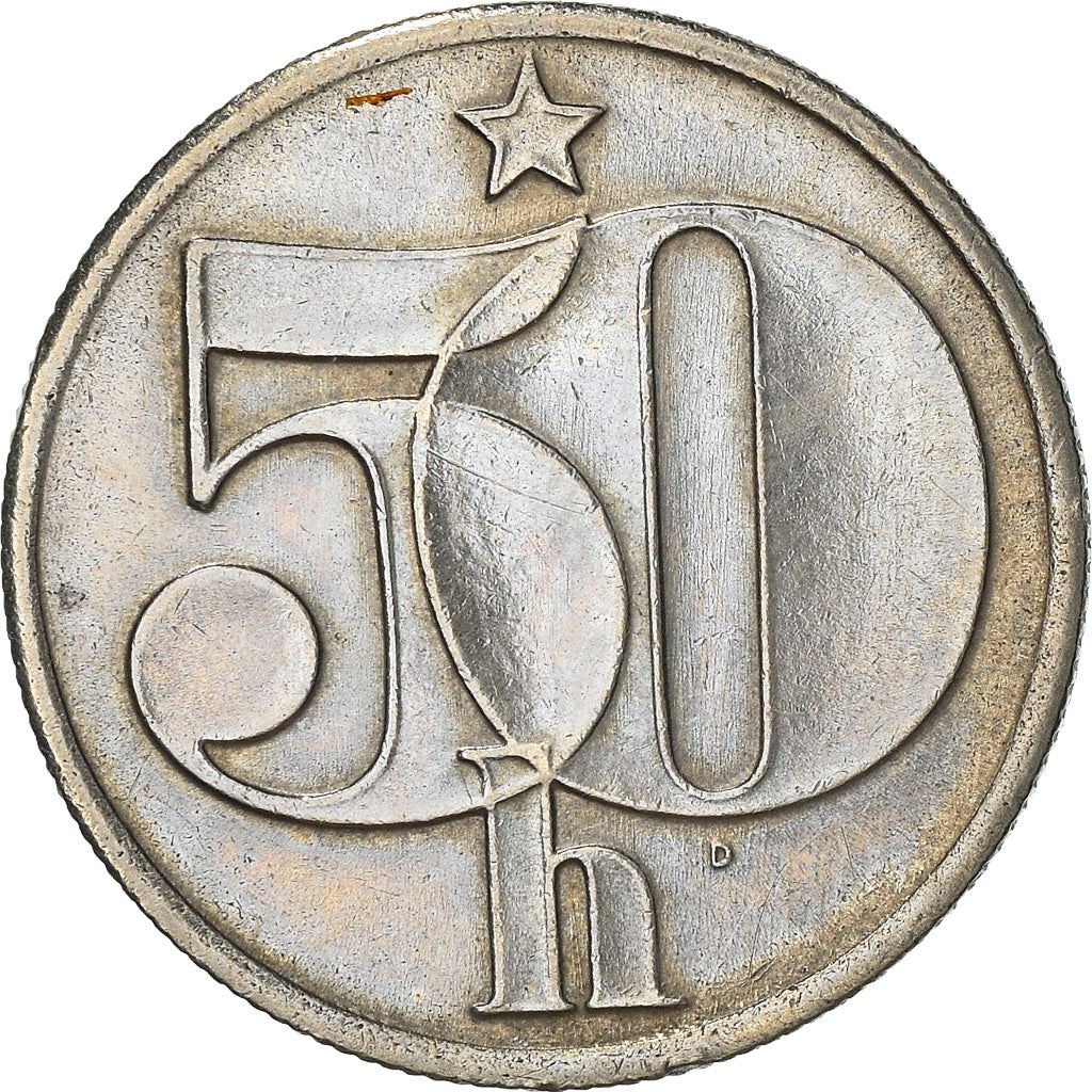 Czechoslovakia | 50 Haleru Coin | Star | KM89 | 1977 - 1990