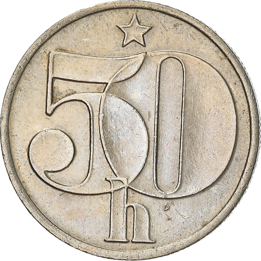 Czechoslovakia | 50 Haleru Coin | Star | KM89 | 1977 - 1990