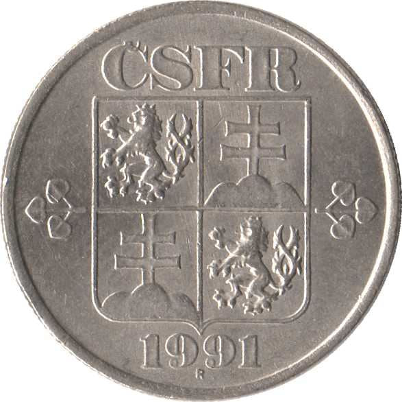 Czechoslovakia 50 Haleru / Hellers Coin | KM144 | 1991 - 1992