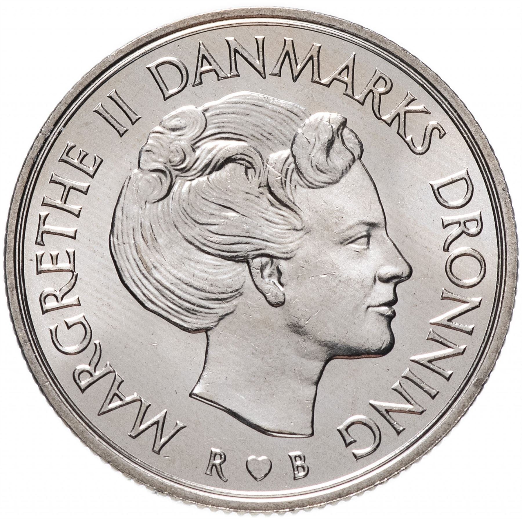 Danish Coin 1 Krone | Queen Margrethe II | KM862 | Denmark | 1973 - 1989