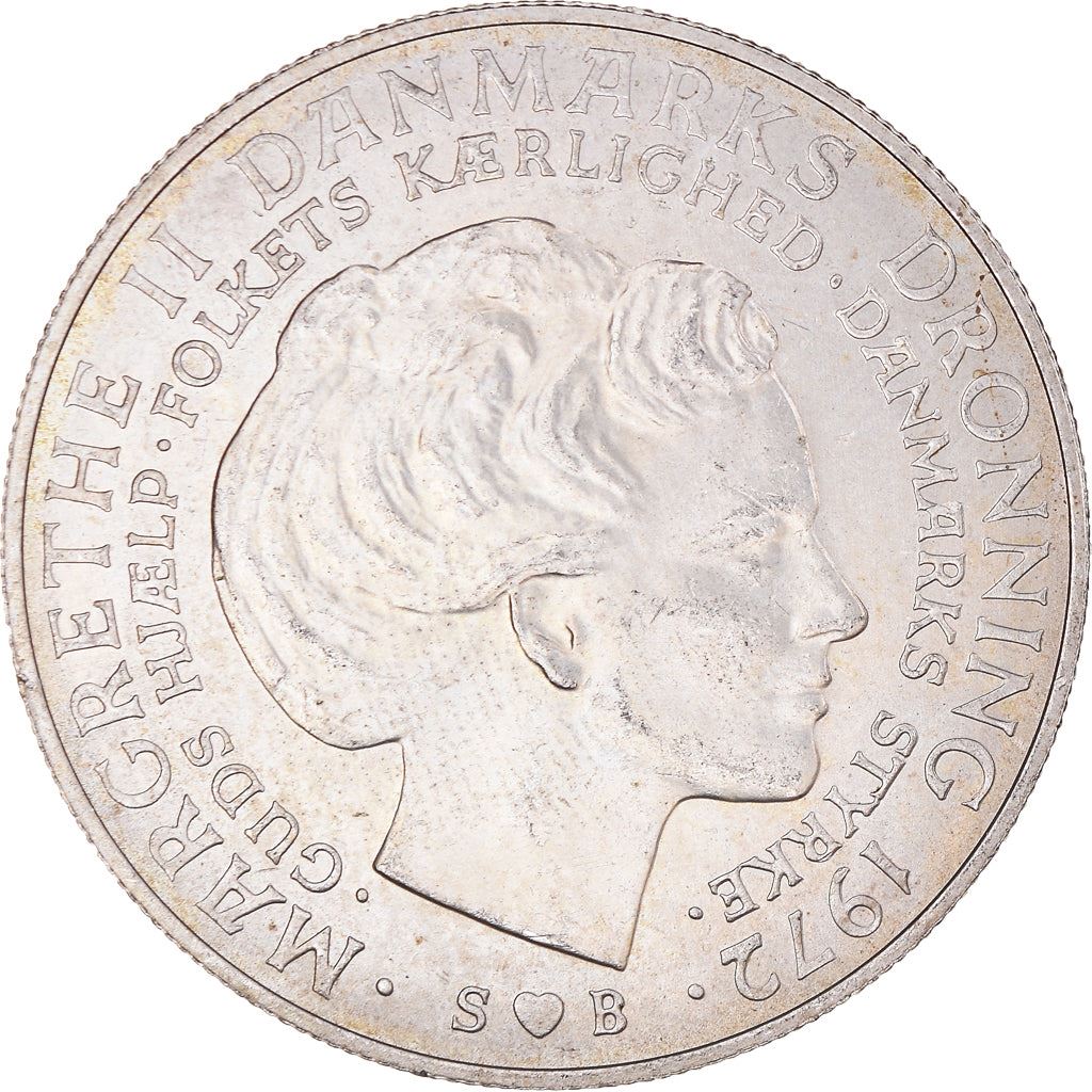 Danish Coin 10 Kroner | Queen Margrethe II | King Frederik IX | KM858 | Denmark | 1972