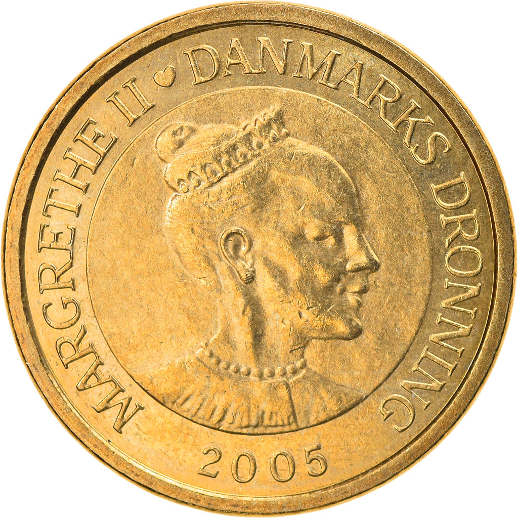 Danish Coin 10 Kroner | Queen Margrethe II | Little Mermaid | KM900 | Denmark | 2005