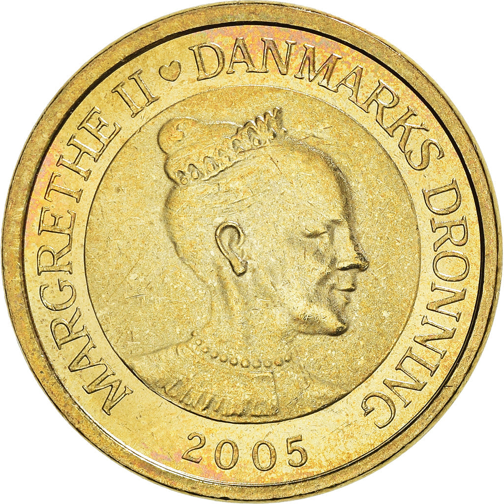 Danish Coin 10 Kroner | Queen Margrethe II | Little Mermaid | KM900 | Denmark | 2005