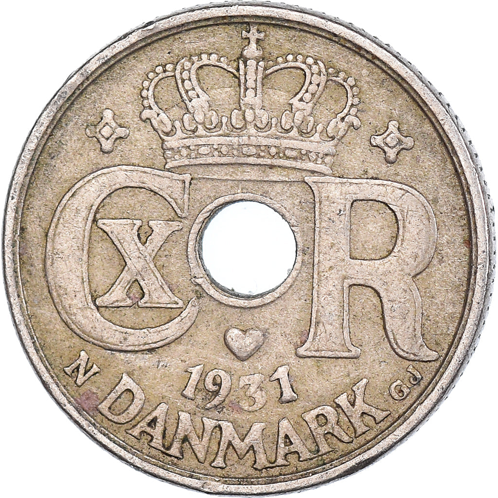 Danish Coin 10 Øre | Christian X | KM822 | Denmark | 1924 - 1947