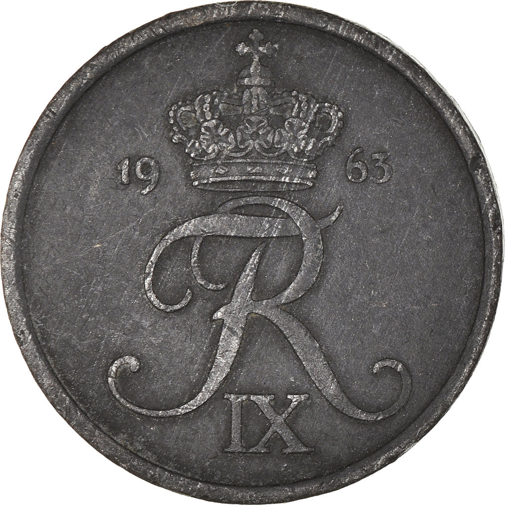 Danish Coin 2 Øre | King Frederik IX Monogram | KM840 | Denmark | 1948 - 1972