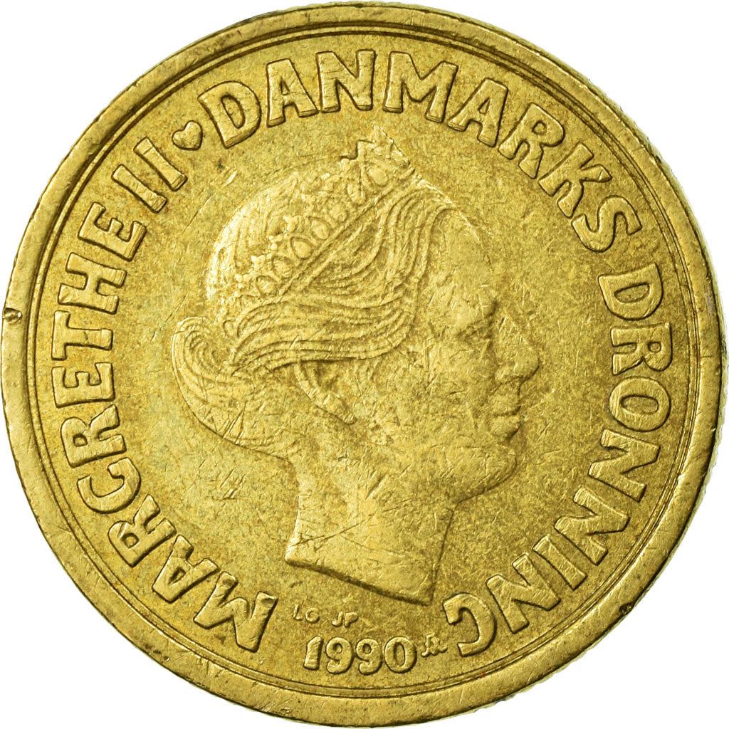 Danish Coin 20 Kroner | Queen Margrethe II 2nd portrait | KM871 | Denmark | 1990 - 1993