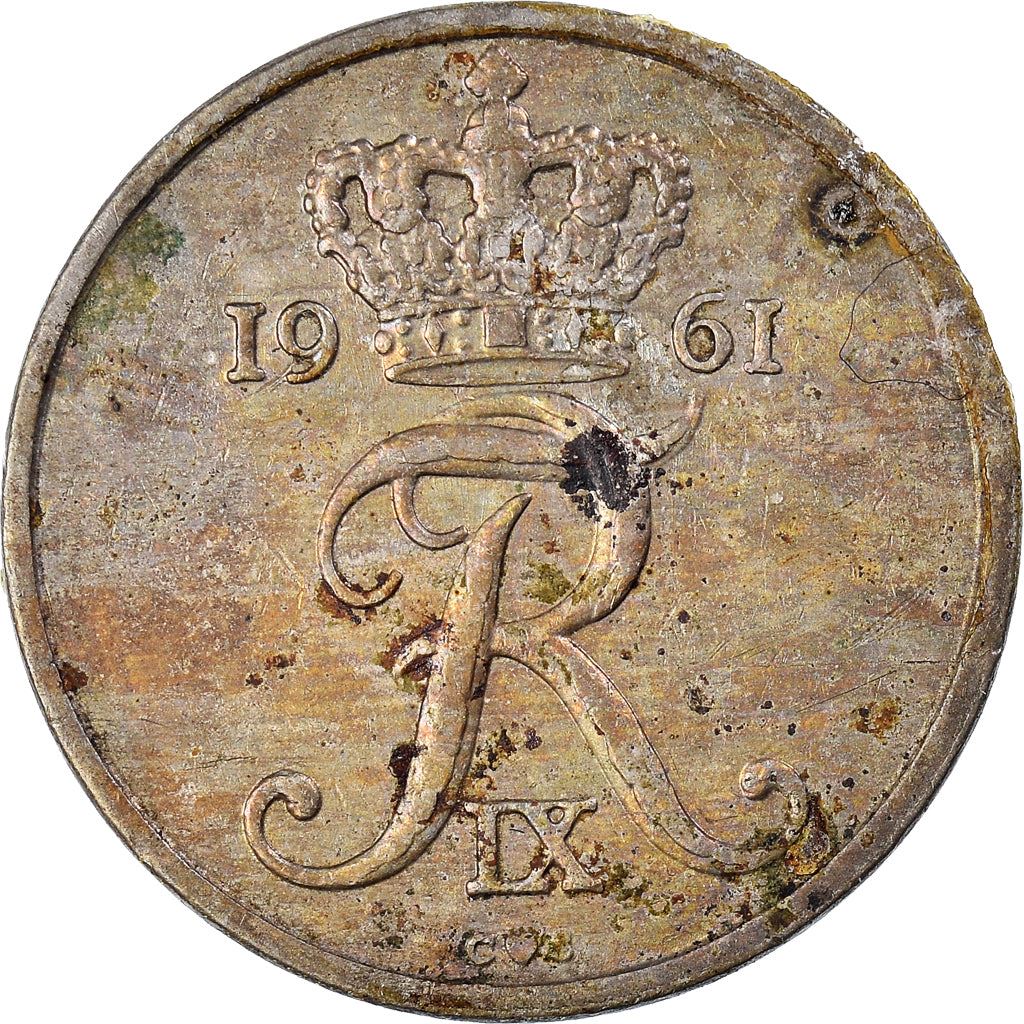 Danish Coin 25 Øre | King Frederik IX | Oak Tree | KM850 | Denmark | 1960 - 1967