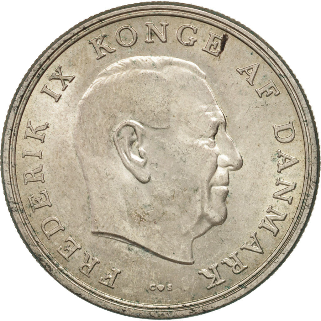 Danish Coin 5 Kroner | Frederik IX Wedding | Peincess Anne Marie | KM854 | Denmark | 1964