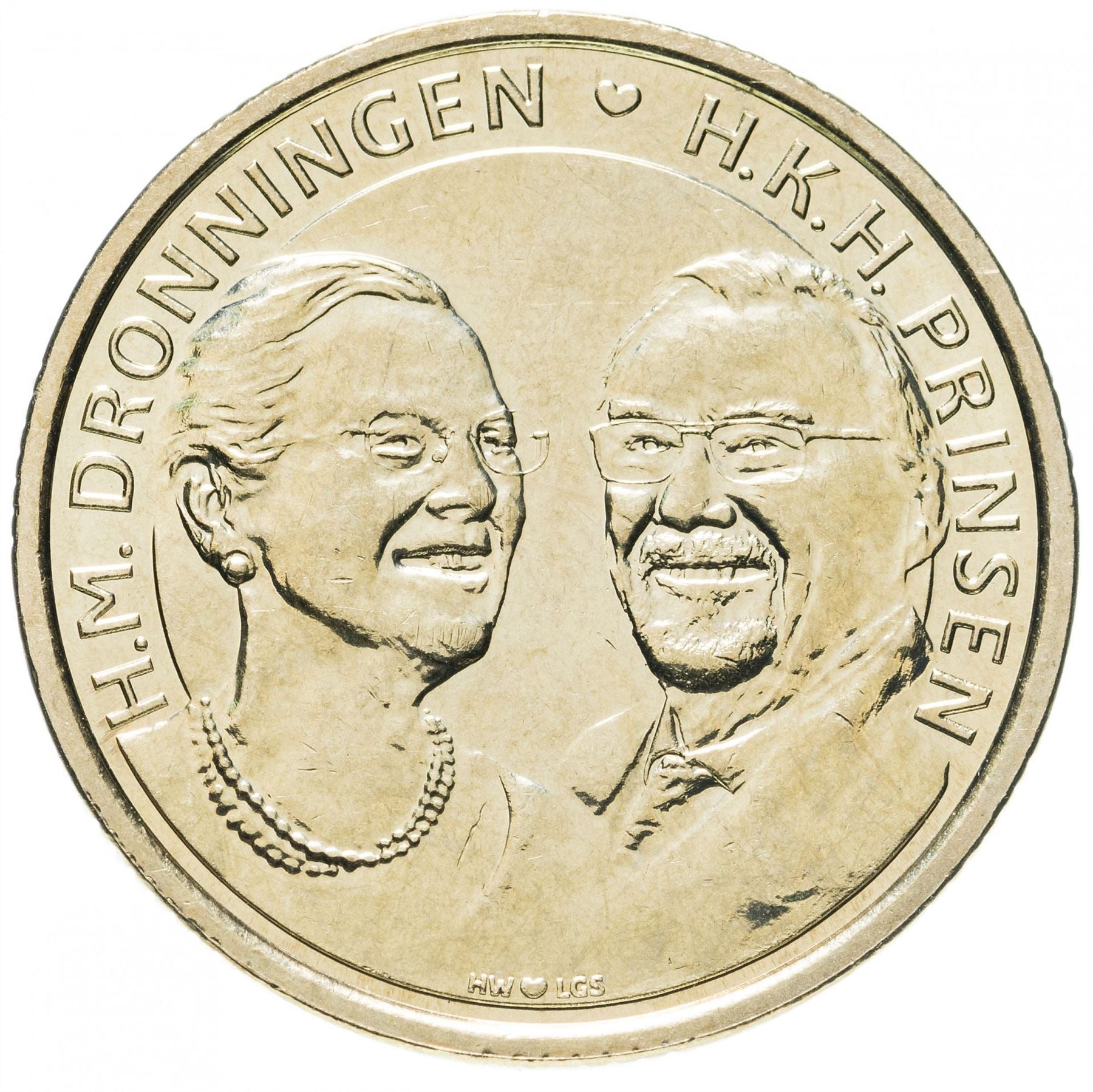 Denmark | 20 Kroner Coin | Margrethe II Royal Golden Wedding | KM966 | 2017