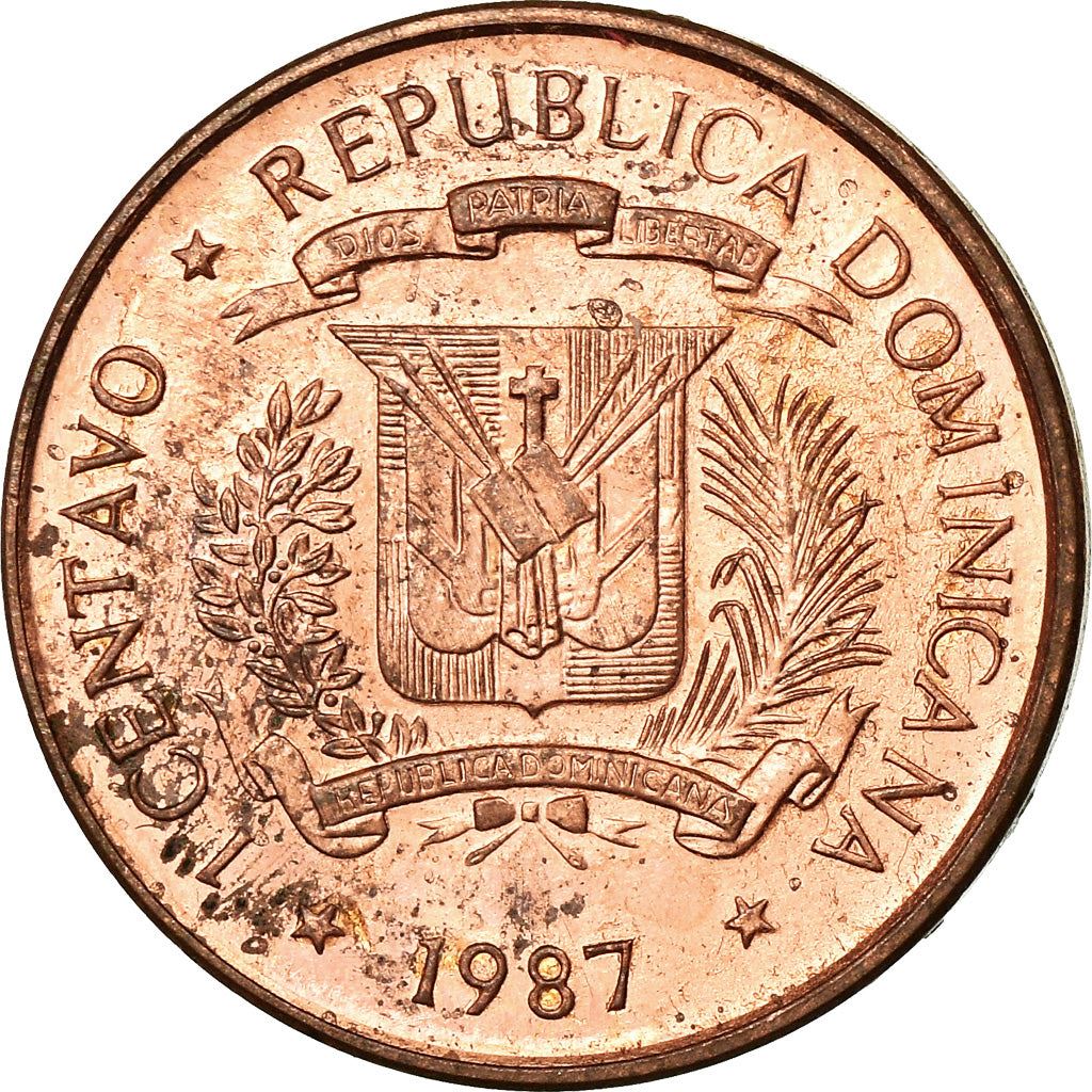 Dominican Republic 1 Centavo Coin | Caonabo | KM64 | 1984 - 1987